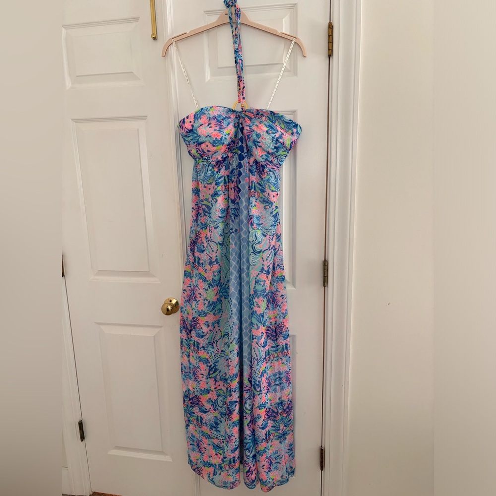 Lilly Pulitzer size 10 maxi dress halter